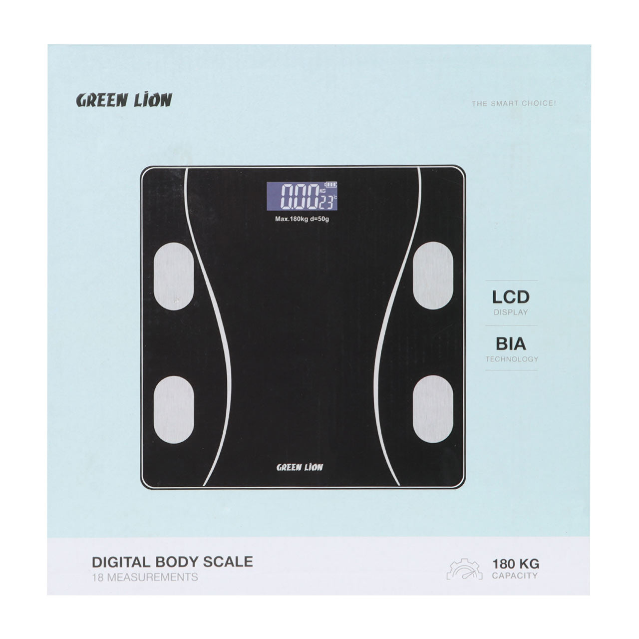 ميزان جسم رقمي من جرين لايون - اسود | Green Lion Digital Body Scale GL-BWS01 - Black.