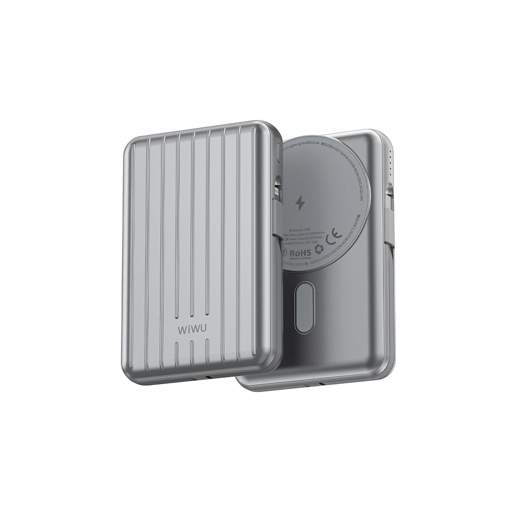 WiWU Truck Series 20000mAh Magnetic Wireless Power Bank PP04 - ويوو باور بانك Truck Series 20000mAh PP04 مغناطيسي شحن لاسلكي سريع