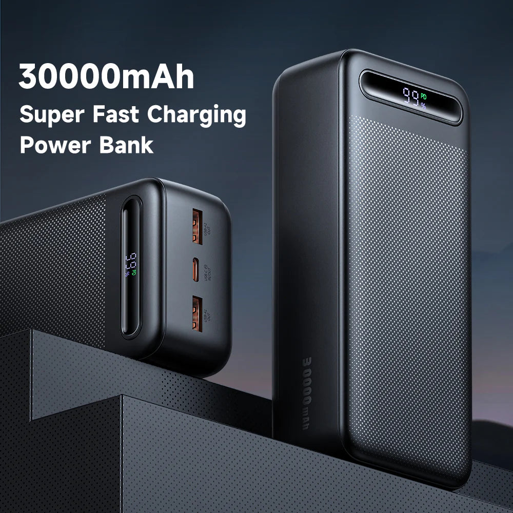 Mcdodo 22.5W PD+QC Power Bank 30000mAh with Digital Display - باور بانك سريع الشحن بقدرة 22.5واط ةبسعة 30000ميلي أمبير من مكدودو