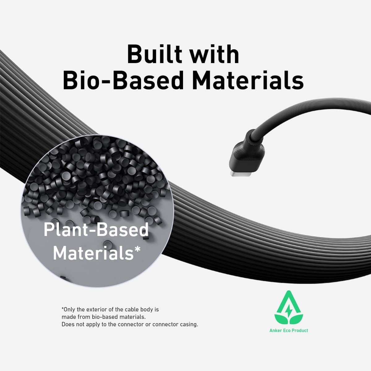 Anker 544 USB-C to USB-C Cable 140W Bio-Based (1.8m/6ft) - كيبل بقدرة 140واط يو اس بي سي الى سو اس بي سي من أنكر