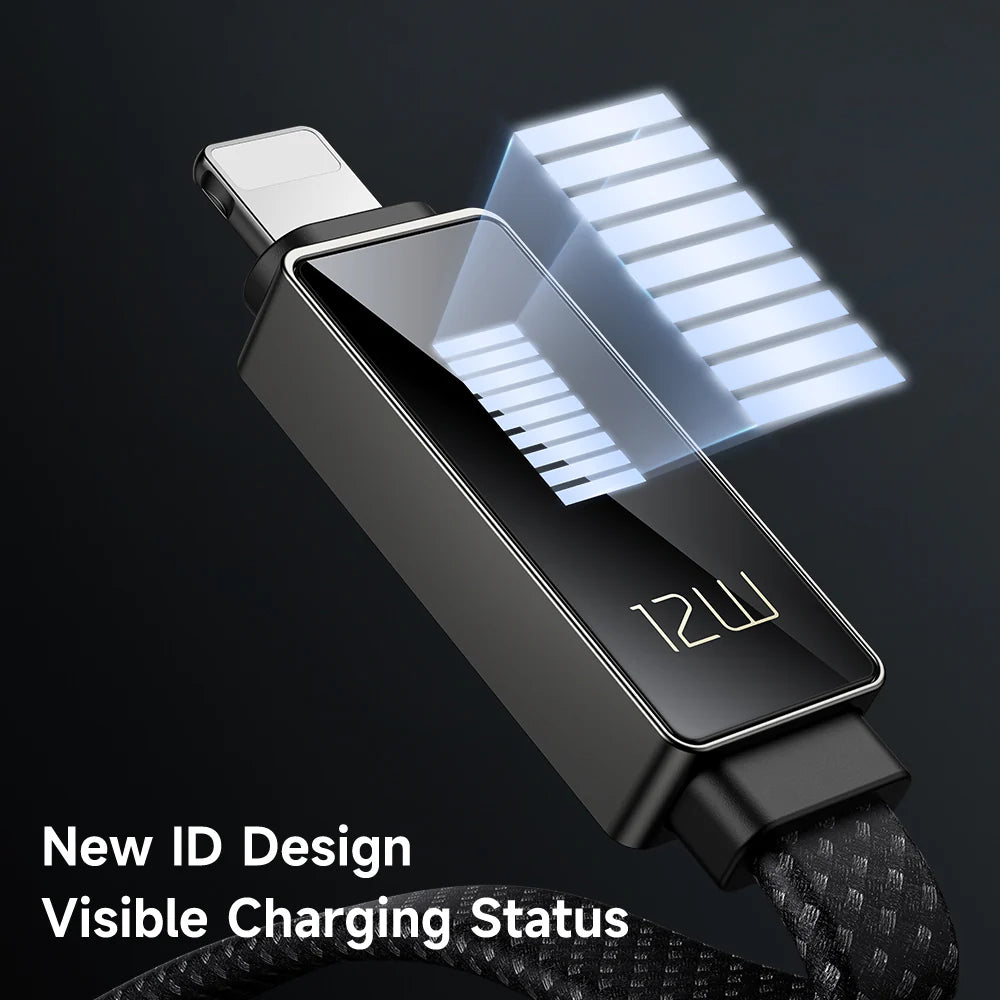 Mcdodo 3A Charging Speed Display Lightning USB Cable 1.2m - ماكدودو عرض سرعة الشحن كابل يو اس بي لايتنينج 1.2 متر