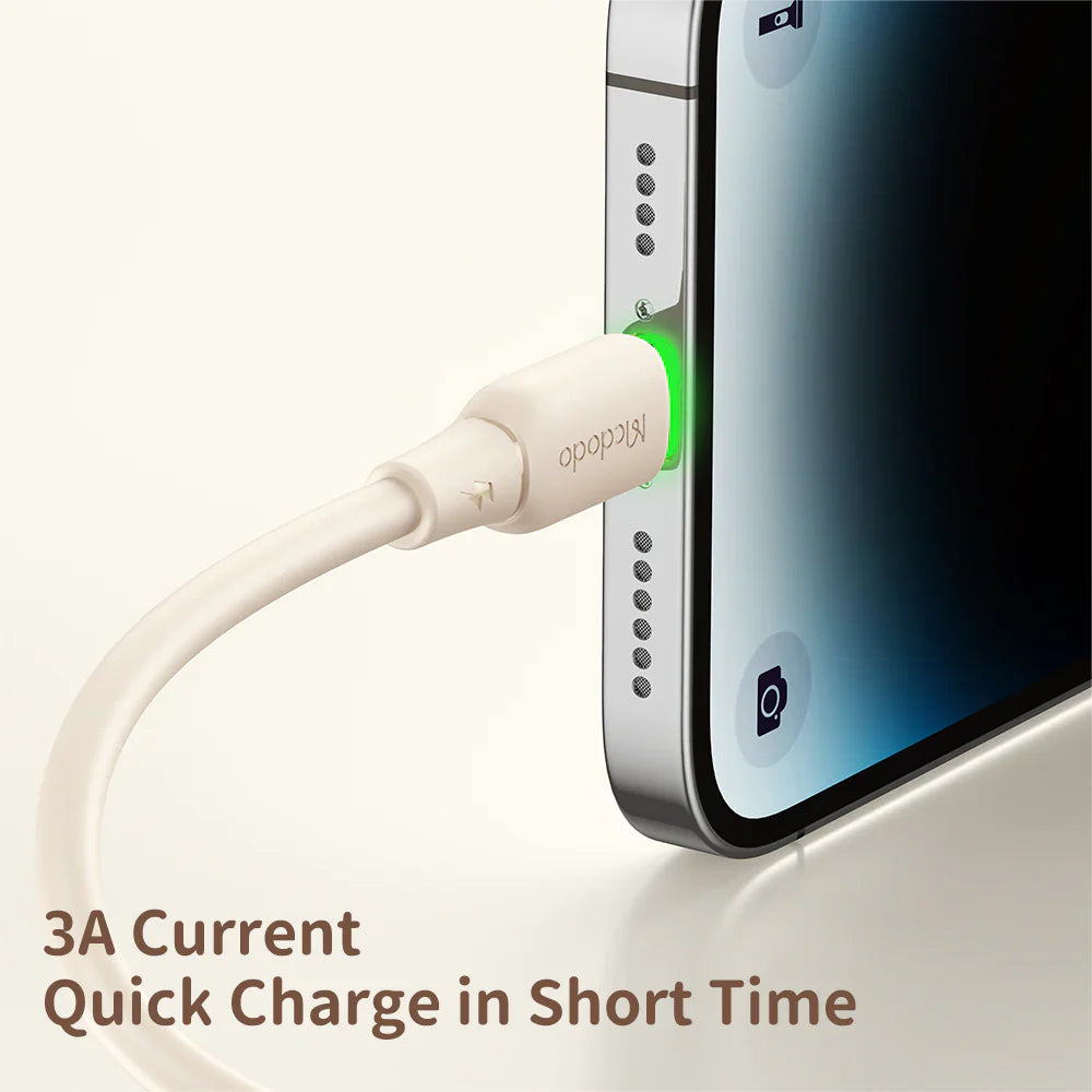 Mcdodo USB to Lightning Cable with LED light 1.2m - كيبل يو اس بي إلى لايتننج مع ضوء ليد بطول 1.2 متر من ماكدودو