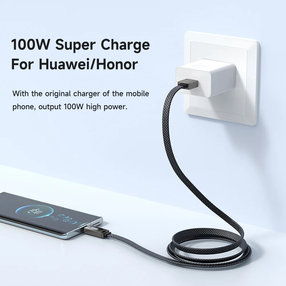 Mcdodo 6A Charging Speed Display Type-C USB Cable 1.2m - كيبل يو اس بي من النوع سي لعرض سرعة الشحن مكدودو بطول 1.2 متر