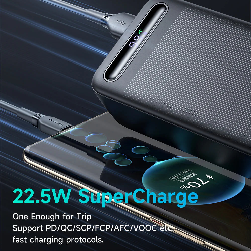 Mcdodo 22.5W PD+QC Power Bank 30000mAh with Digital Display - باور بانك سريع الشحن بقدرة 22.5واط ةبسعة 30000ميلي أمبير من مكدودو