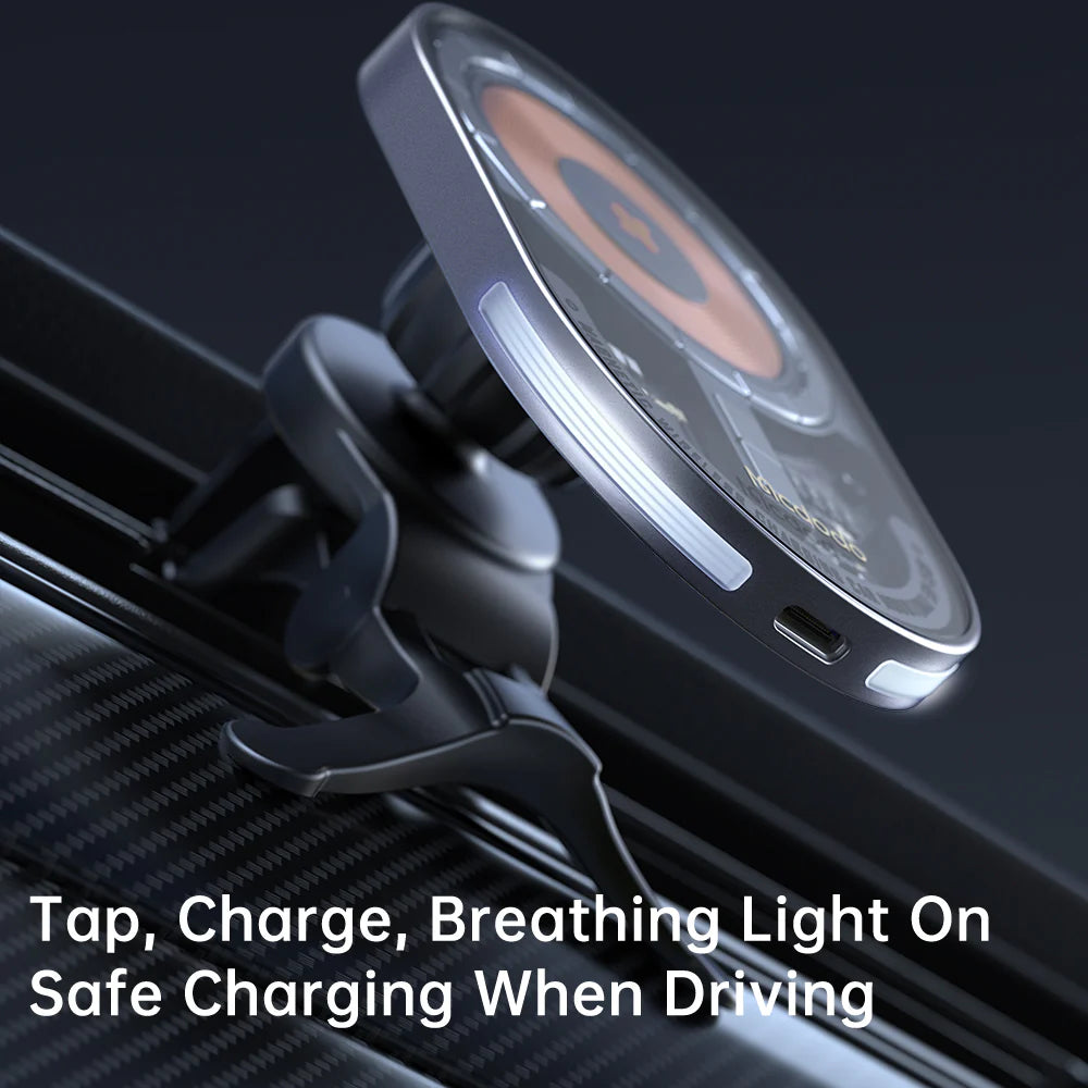 Mcdodo 15W Magnetic Wireless Charger Car Mount - حامل شاحن السيارة اللاسلكي المغناطيسي من ماكدودو 15 واط