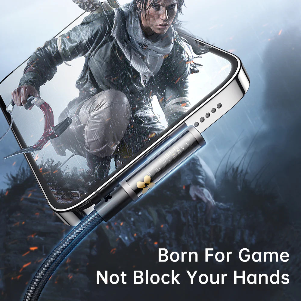 Mcdodo Type-C to Lightning 36W Elbow Transparent Data Cable 1.2m - مكدودو تايب سي إلى لايتننغ 36واط كابل بيانات شفاف للكوع 1.2 متر