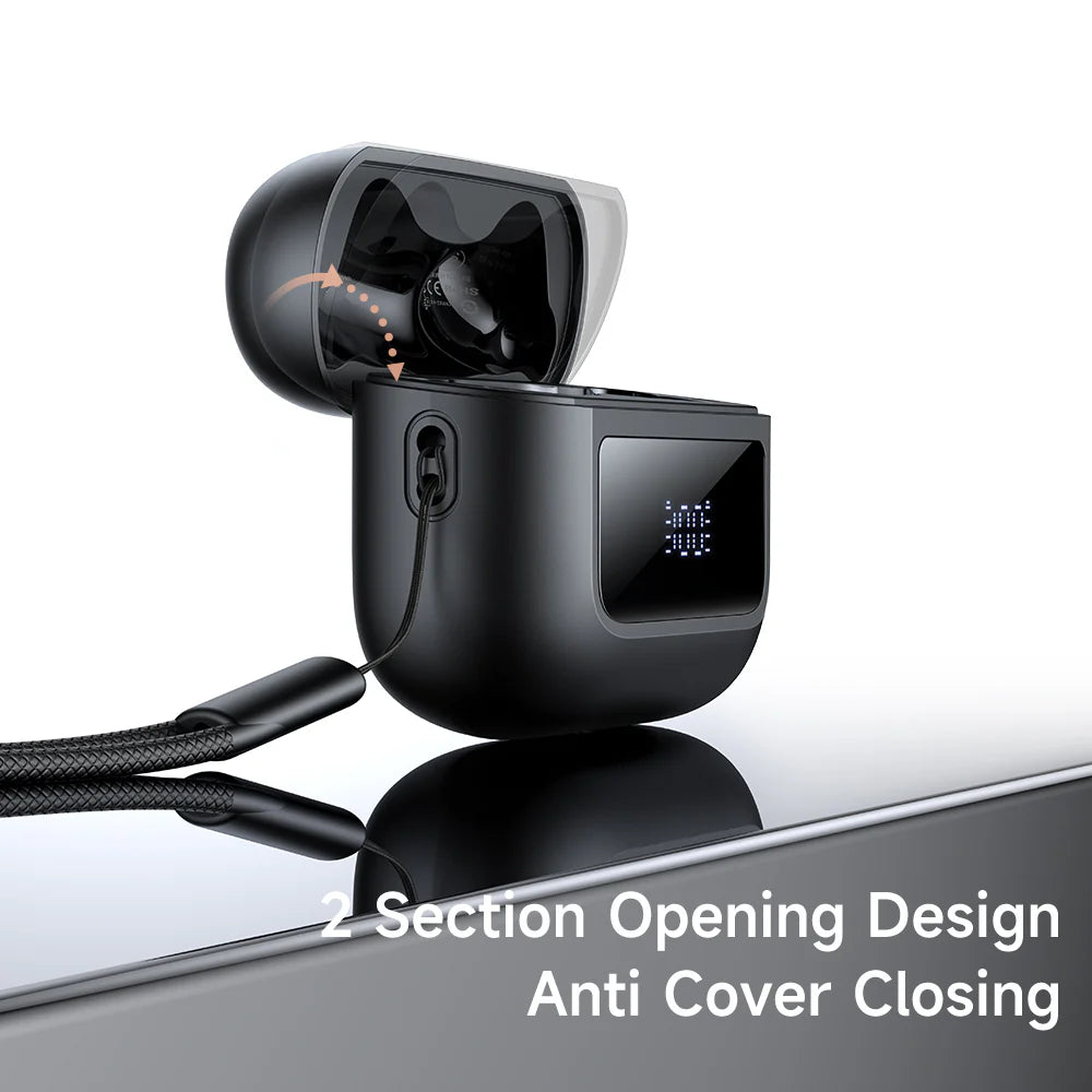 Mcdodo B04 Lanyard Tied Portable Digital Display TWS Earbuds - سماعات أذن مكدودو مربوطة بشاشة رقمية محمولة توايس