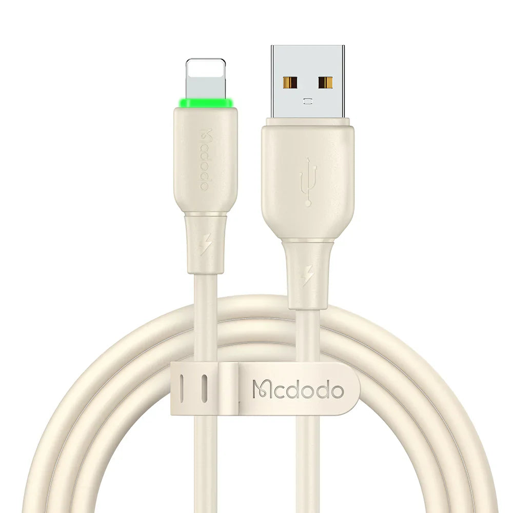 Mcdodo USB to Lightning Cable with LED light 1.2m - كيبل يو اس بي إلى لايتننج مع ضوء ليد بطول 1.2 متر من ماكدودو
