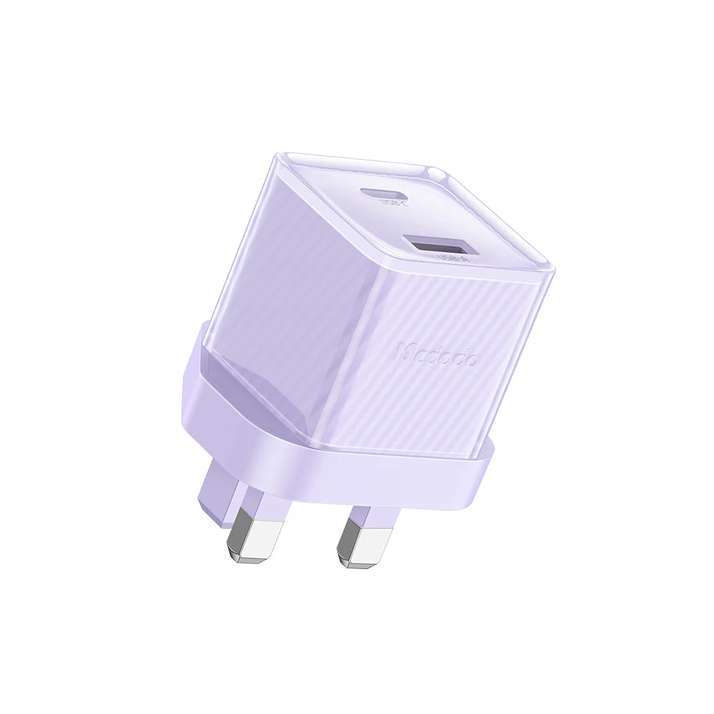 Mcdodo PD 33W Port USB-C and Port USB GaN Fast Charger - شاحن جداري سريع الشحن بقدرة 33واط مع منفذ يو اس بي سي ومنفذ يو اس بي من مكدودو