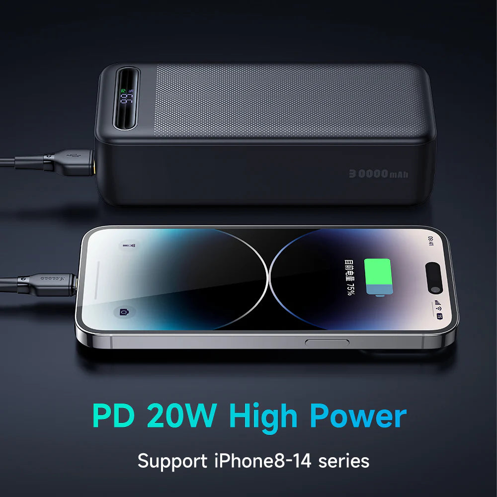 Mcdodo 22.5W PD+QC Power Bank 30000mAh with Digital Display - باور بانك سريع الشحن بقدرة 22.5واط ةبسعة 30000ميلي أمبير من مكدودو