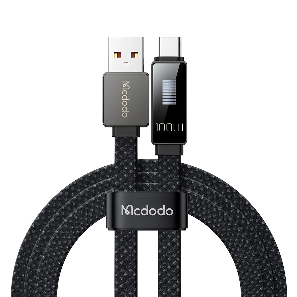 Mcdodo 6A Charging Speed Display Type-C USB Cable 1.2m - كيبل يو اس بي من النوع سي لعرض سرعة الشحن مكدودو بطول 1.2 متر