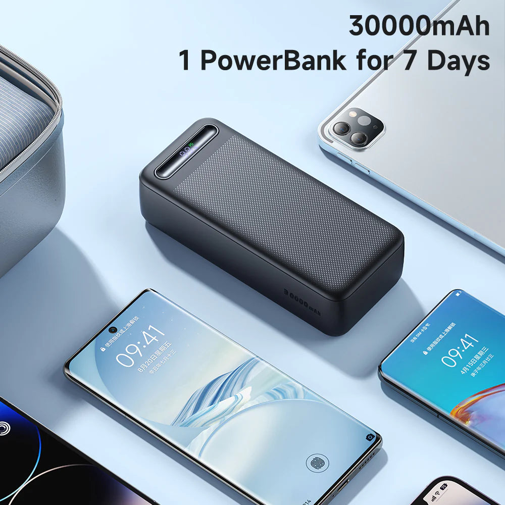 Mcdodo 22.5W PD+QC Power Bank 30000mAh with Digital Display - باور بانك سريع الشحن بقدرة 22.5واط ةبسعة 30000ميلي أمبير من مكدودو