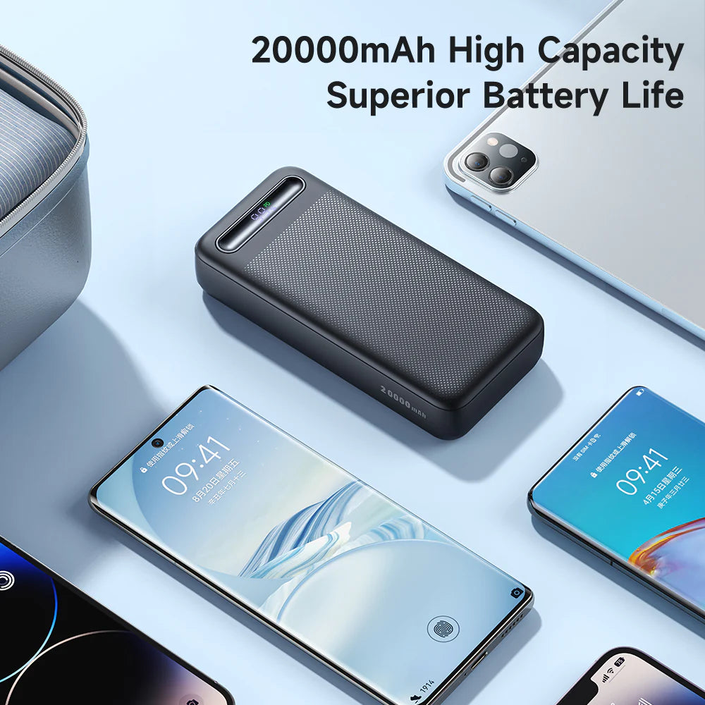 Mcdodo 22.5W PD+QC Power Bank 20000mAh with Digital Display - باور بانك سريع الشحن بقدرة 22.5واط ةبسعة 20000ميلي أمبير من مكدودو