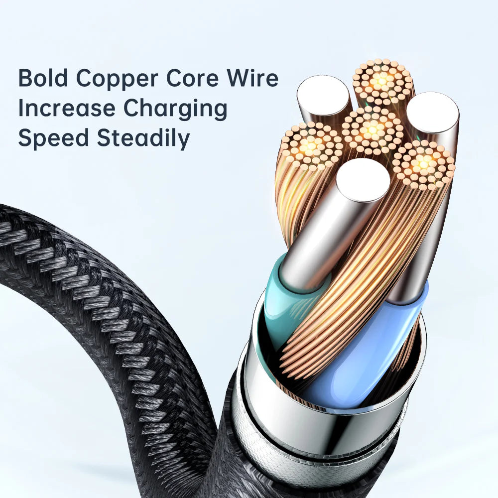 Mcdodo Type-C to Type-C PD 60W Elbow Transparent Data Cable 1.2m - كيبل تايب سي الى تايب سي سريع الشحن بقدرى 60 واط وطول 1.2متر من مكدودو