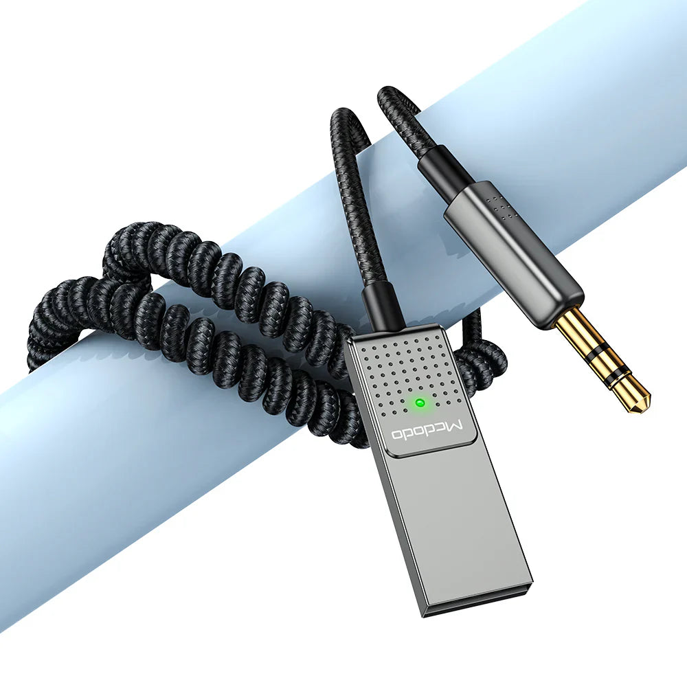 كيبل صوت مكودود يو اس بي إلى 3.5 ملم اوكس جاك مع بلوتوث 5.1 - Mcdodo USB to 3.5mm AUX Jack Audio Cable with Bluetooth 5.1