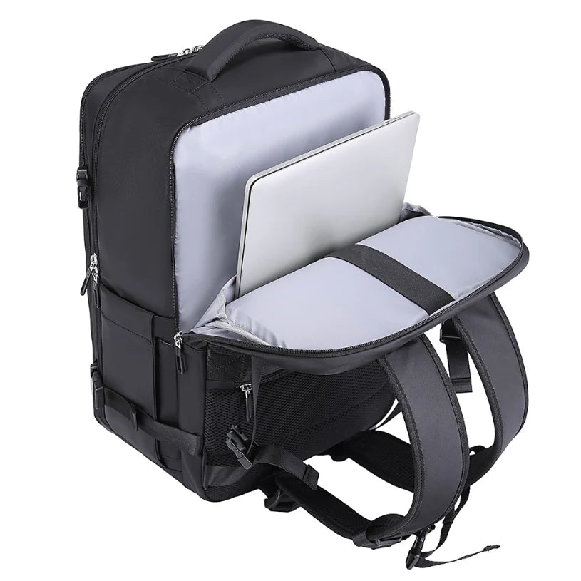 شنطة لابتوب بانجي متعددة الاقسام مقاومة للماء, سعة لابتوب 15.6 بوصة - اسود | Bange Fissure Laptop Backpack Multi-Compartment Water Resistant (15.6”) – Black