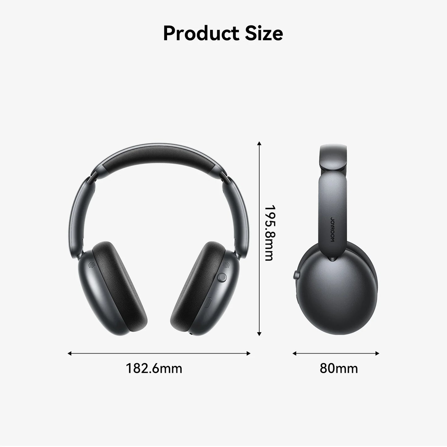 سماعة جويرووم JR-JH1 اللاسلكية بعزل الضوضاء, تشغيل حتى 120 ساعة | JOYROOM JR-JH1 Wireless ANC Headphones, Up To 120H Playtime.