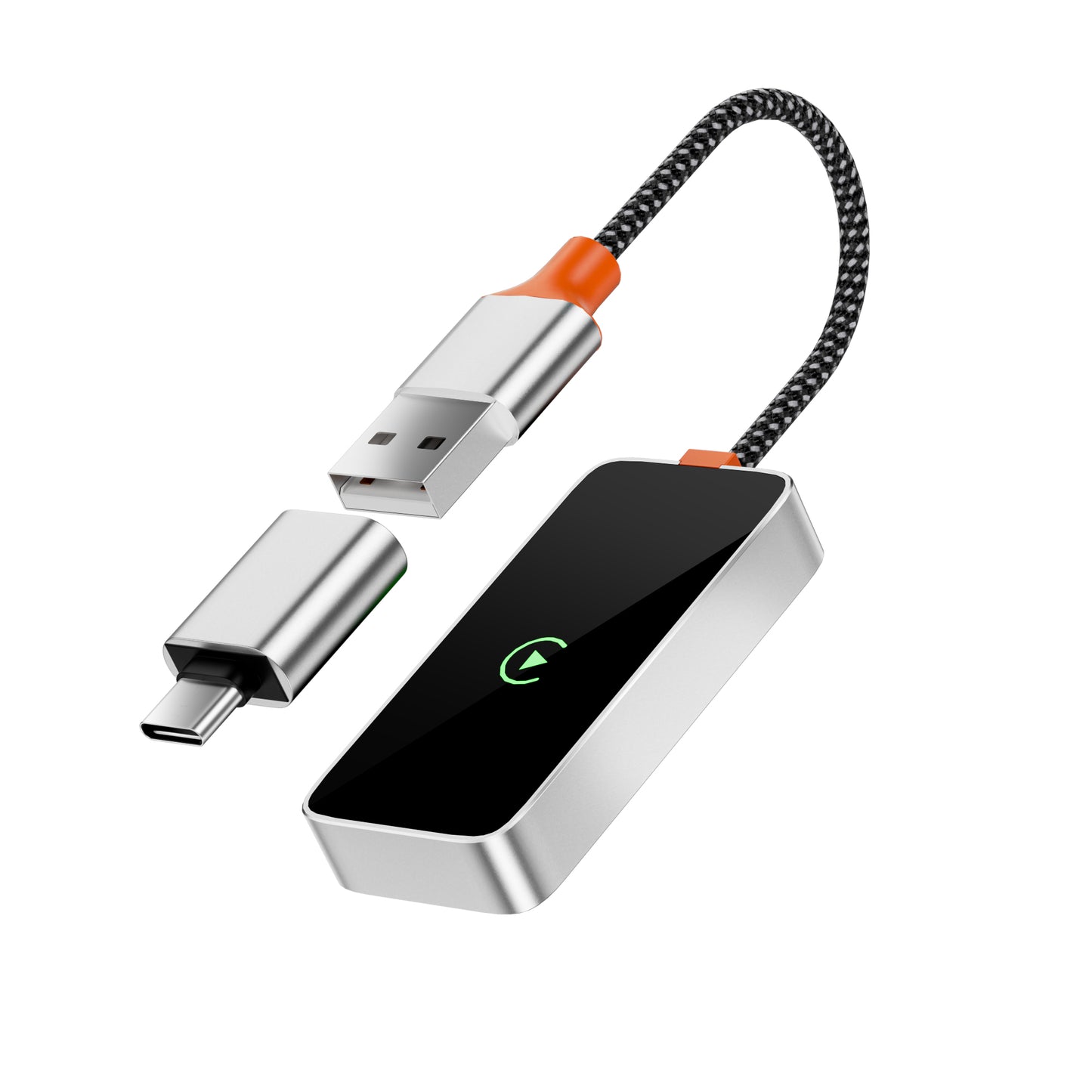 محول ويوو كار بلاي لاسلكي مع شاشة LED ومنفذ يو اس بي | WiWU Wi-CP002 Wireless CarPlay Receiver with LED & USB