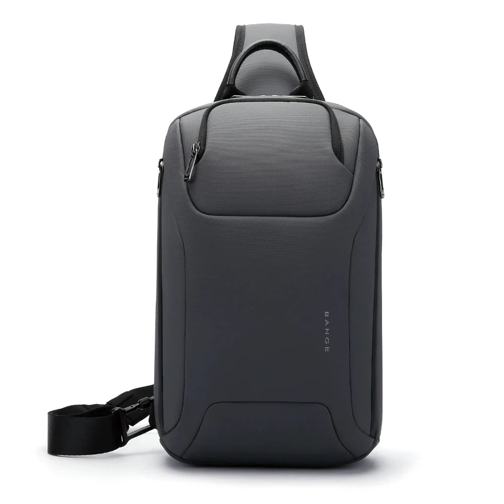 BANGE 8031 Men’s Waterproof Anti-Theft Chest Bag | حقيبة كتف رجالية من بانجي, ضد الماء ومضادة للسرقة