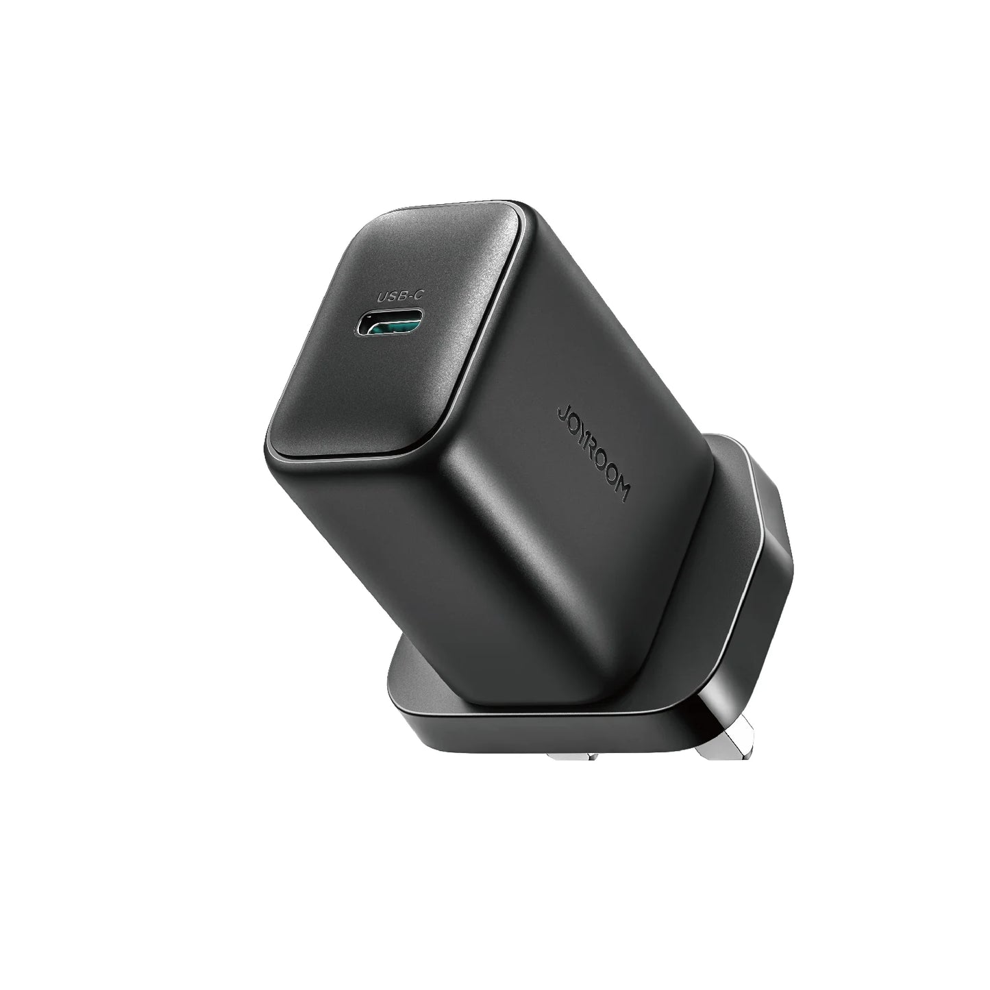 شاحن جداري جويرووم JR-TCF23 بقدرة شحن 25 واط مع كيبل تايب سي الى تايب سي مدمج بطول 1 متر - اسود | JOYROOM JR-TCF23 25W PD Charger with 1m C to C Cable – Black