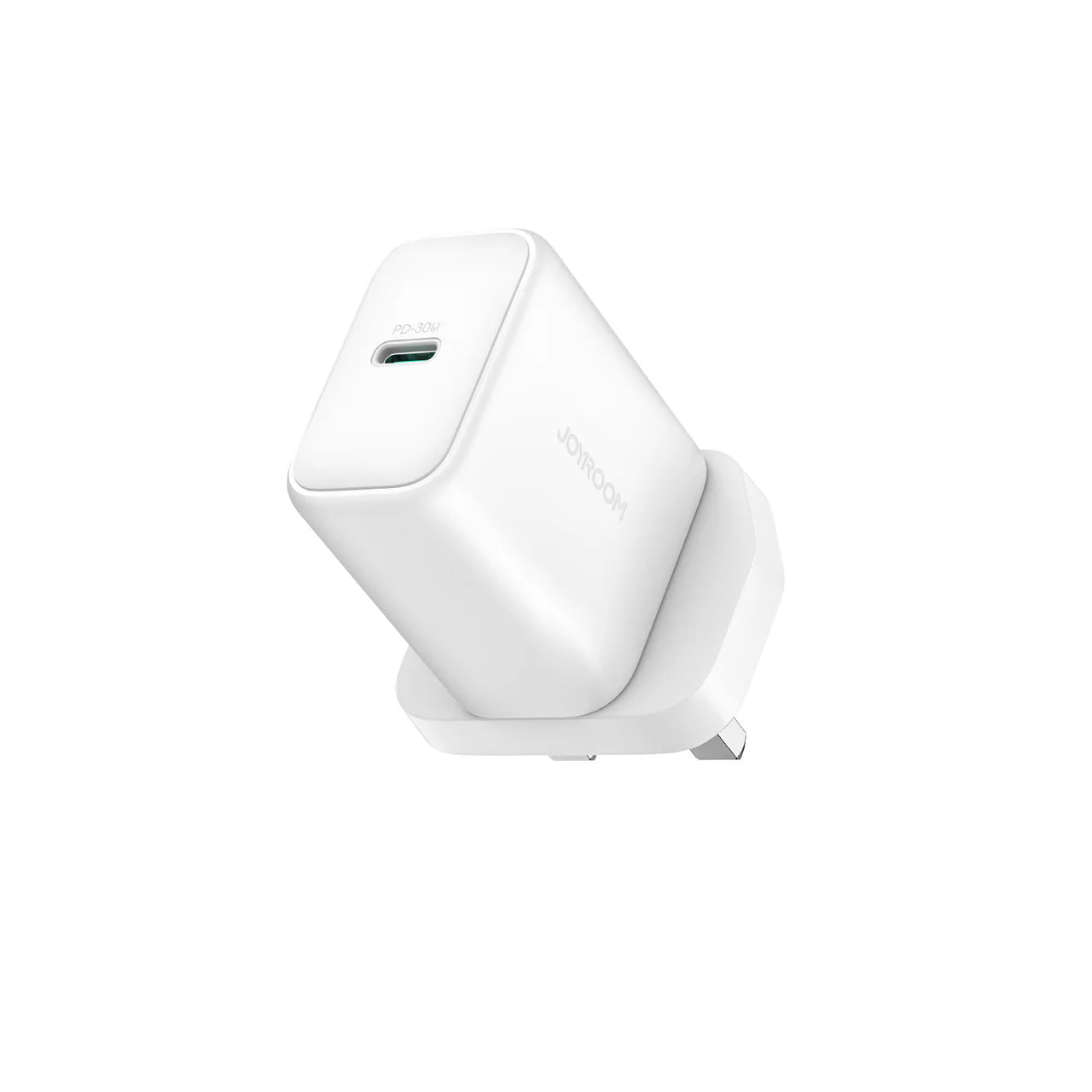 شاحن جداري جويرووم JR-TCF24 بقدرة شحن 30 واط - ابيض | JOYROOM JR-TCF24 PD 30W Fast Charger - White
