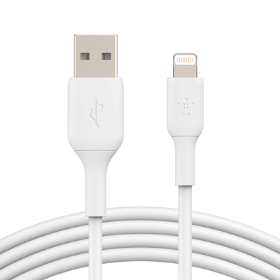 Belkin Lightning to USB-A Cable 2M - بلكن كيبل لايتنينج من بوست تشارج - 6.6 قدم / 2 متر