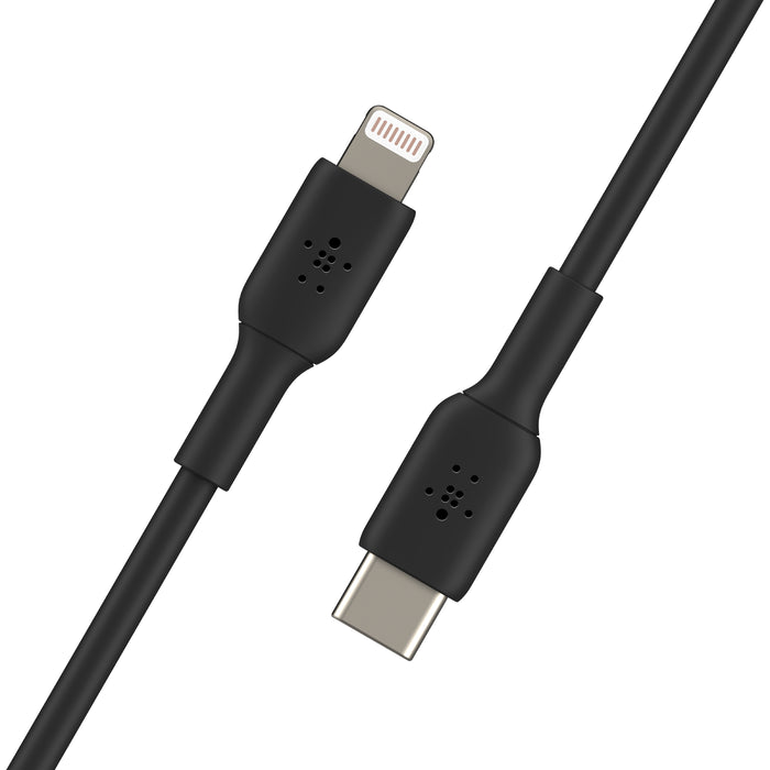 Belkin BoostCharge USB-C to Lightning Cable 1m - لكن كيبل شحن سريع يو اس بي سي الى لايتنينج من بوست تشارج 3.3 قدم/1 متر