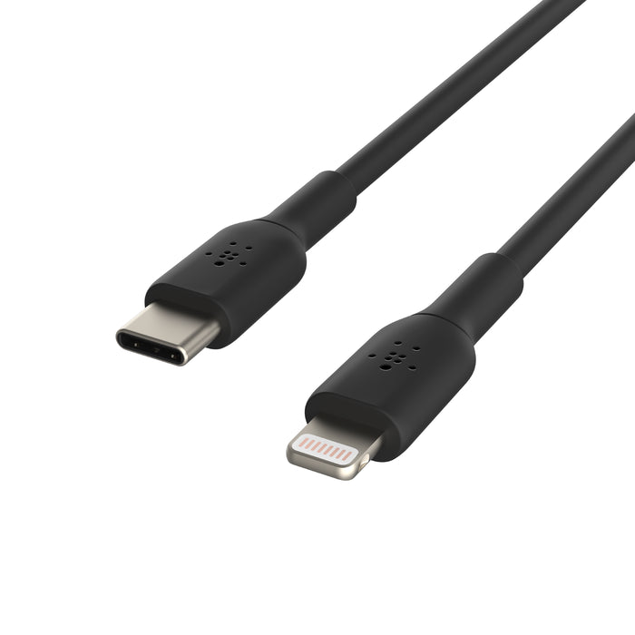 Belkin BoostCharge USB-C to Lightning Cable 1m - لكن كيبل شحن سريع يو اس بي سي الى لايتنينج من بوست تشارج 3.3 قدم/1 متر