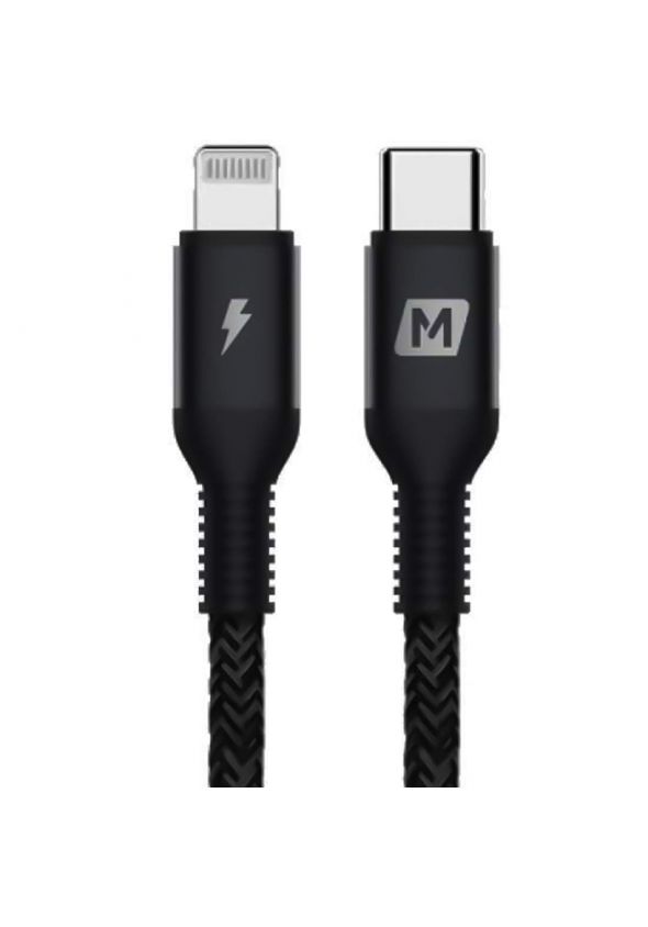 MOMAX USB-C to Lightning 1.2M - موماكس كيبل شحن مزامنة البيانات تايب سي الى لايتننغ باللون اسود 1.2 متر