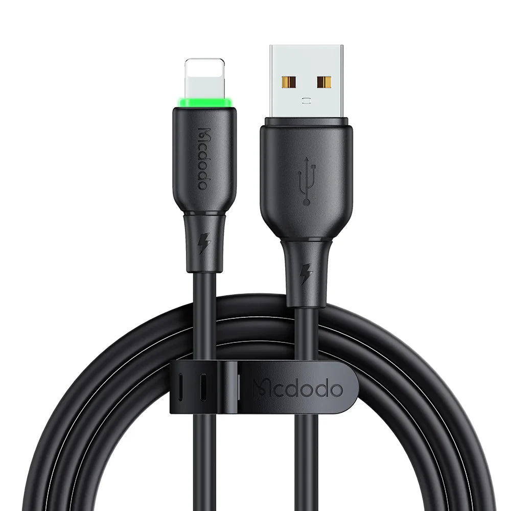 Mcdodo USB to Lightning Cable with LED light 1.2m - كيبل يو اس بي إلى لايتننج مع ضوء ليد بطول 1.2 متر من ماكدودو