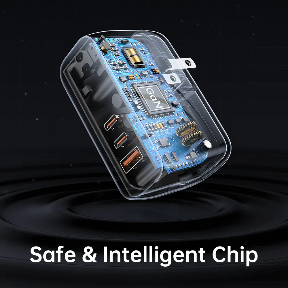 Mcdodo Convertible 65W GaN Dual Type-C & USB Fast Charger - شاحن جداري بمنفذين تايب سي ومنفذ يو اس بي سريع الشحن بقدرة 65 واط من مكدودو