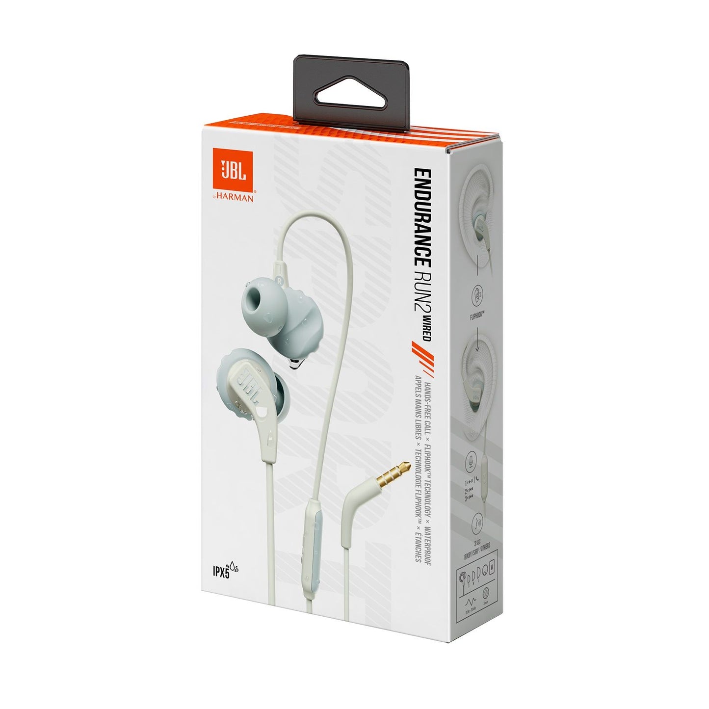 JBL Endurance Run 2 Wired Waterproof In-Ear Sports Headphones | سماعة جي بي ال Endurance Run 2 داخل الاذن سلكية رياضية مقاومة للماء