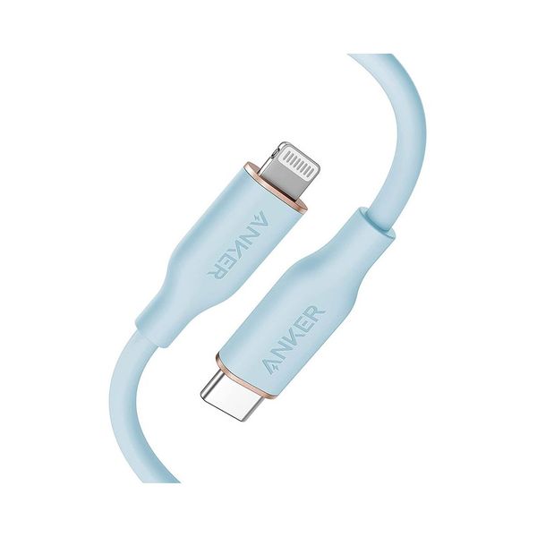 Anker PowerLine III Flow USB-C with Lightning Connector (0.9m/3ft) - كيبل باور لاين يو اس بي سي مع موصل لايتننغ بطول 3 اقدام من أنكر