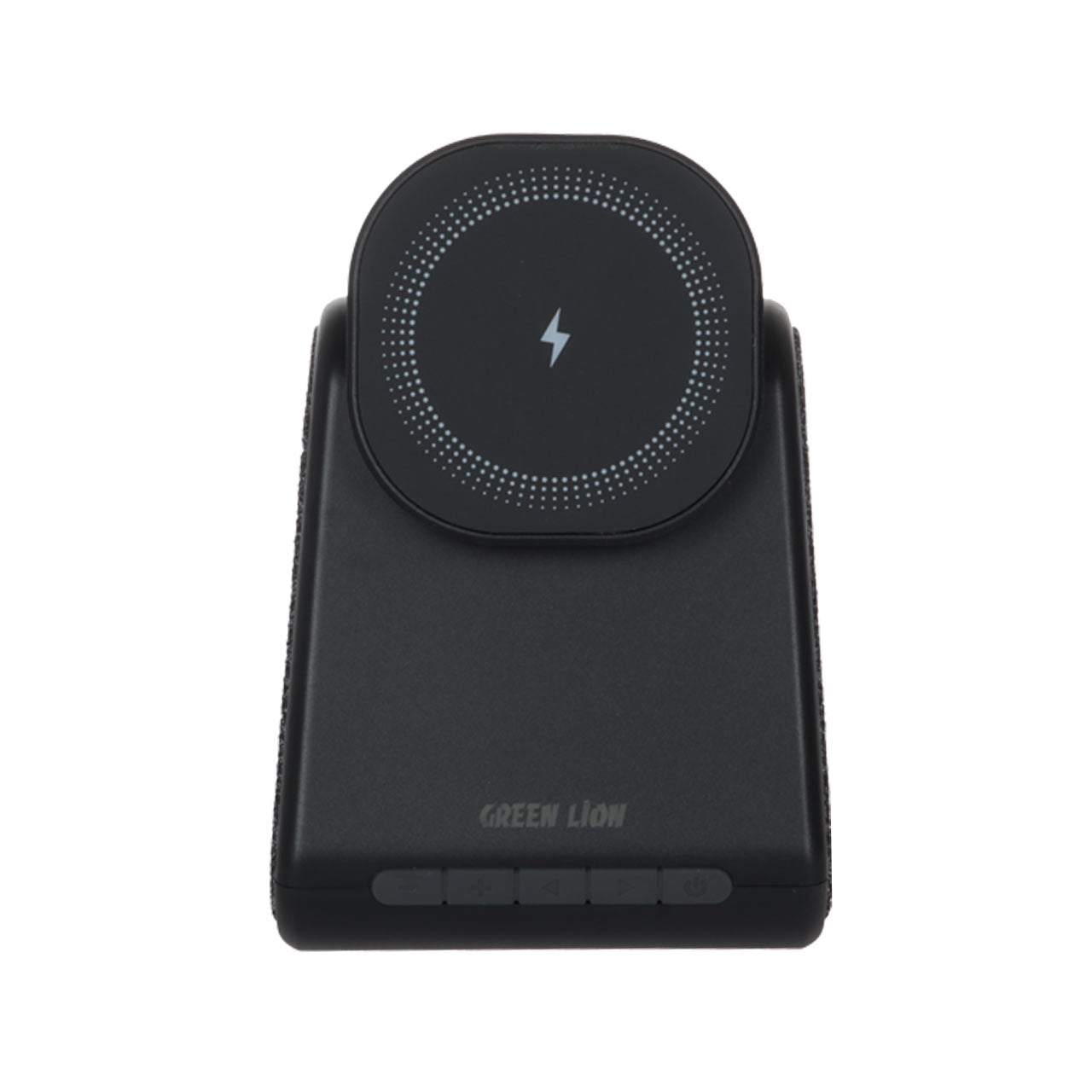 سبيكر جرين لايون ماج تريو 3 في 1, مع شاحن لاسلكي وحامل للهاتف - اسود | Green Lion Mag Trio Speaker, Charger, Phone Stand - Black