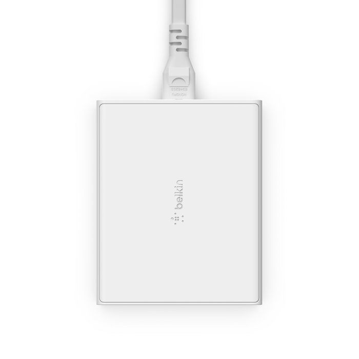 Belkin BoostCharge PRO 108W 4-Ports GaN Charger 2x USB-C and 2x USB-A ports - شاحن بلكين بوست شارجر برو بقدرة 108 واط مع 4 منافذ جان منفذين يو اس بي سي ومنفذين يو اس بي أ