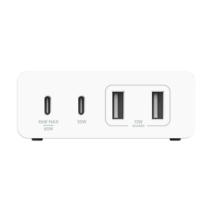 Belkin BoostCharge PRO 108W 4-Ports GaN Charger 2x USB-C and 2x USB-A ports - شاحن بلكين بوست شارجر برو بقدرة 108 واط مع 4 منافذ جان منفذين يو اس بي سي ومنفذين يو اس بي أ