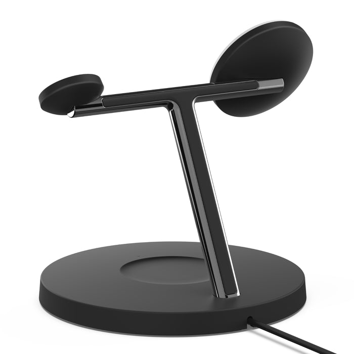 Belkin BoostCharge Pro 3 in 1 Wireless Charging Stand with MagSafe Charging 15W - حامل الشحن اللاسلكي 3 في 1 من بيلكن بوست شارجر برو مع شحن ماج سيف بقدرة 15 واط