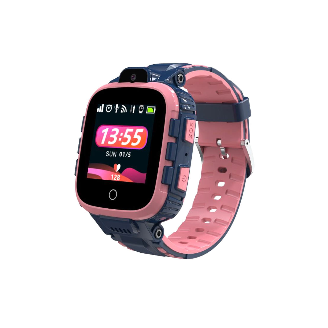 ساعة ذكية للاطفال 4G مع GPS ومكالمات فيديو من بورودو - وردي | Porodo Kids 4G GPS Smart Watch with Video Calling – Pink