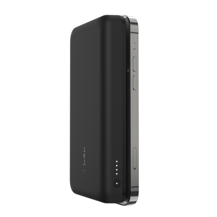 Belkin BoostCharge Magnetic Wireless Power Bank 10K - باور بانك لاسلكي مغناطيسي بيلكن 10الف ميلي أمبير للشحن أثناء التنقل من بيلكن