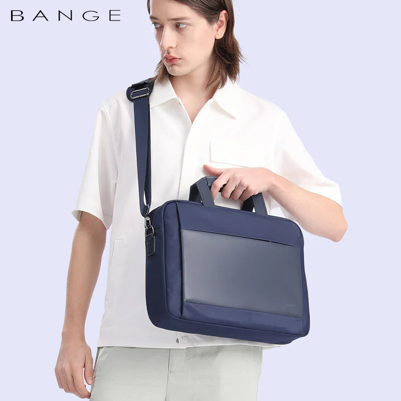 حقيبة كتف بانجي للابتوب مقاومة للماء - ازرق | BANGE Laptop Shoulder Bag – Blue