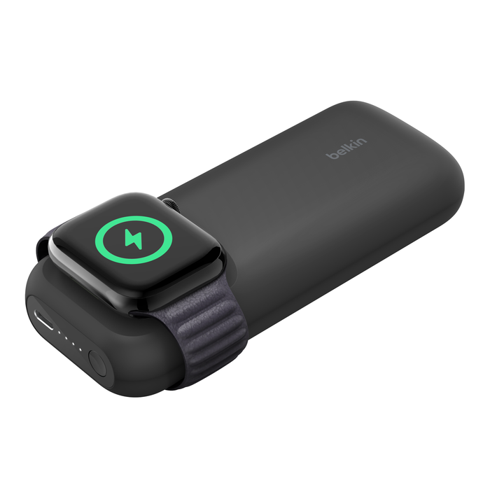 Belkin BoostCharge Pro Fast Wireless Charger for Apple Watch & USB-C 20W Power Bank 10K - شاحن لاسلكي سريع لساعة أبل وباور بانك بقدرة 10الاف ميلي أمبير