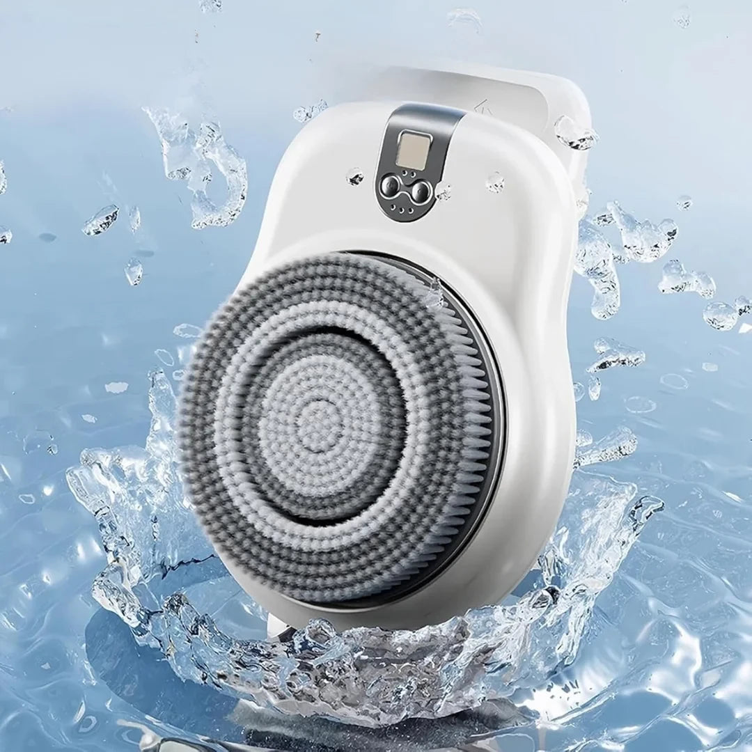 فرشاة استحمام كهربائية قابلة للتثبيت على الحائط من بورودو لايف ستايل - ابيض | Porodo Lifestyle Electric Shower Scrubber Wall-Mounted – White