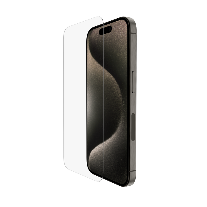 Belkin Ultra Glass 2 Protective Glass Film for iPhone 15 Pro Max Ultra Tempered Glass - شاشة حماية الترا جلاس2 لهاتف ايفون 15 برو ماكس من الزجاج المقوى للغاية من بيلكن