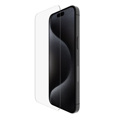 Belkin Screen Force Tempered Glass Treated Screen Protector for iPhone 15 Pro Max - بيلكن شاشة حماية معالج بزجاج مقوى لموبايل ايفون 15 برو ماكس من سكرين فورس