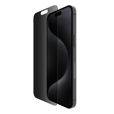 Belkin Tempered Glass Privacy Treated Screen Protector for iPhone 15 Pro Max - شاشة حماية من زجاج مقوى معالج للخصوصية لهاتف ايفون 15 برو ماكس