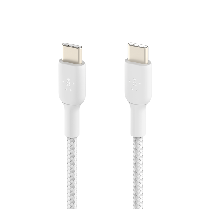 Belkin BoostCharge Braided USB-C to USB-C Cable 1M/3.3ft - كابل شحن يو اس بي سي الى يو اس بي سي بتقنية البوست شارجر وطول 1 متر من بيلكن