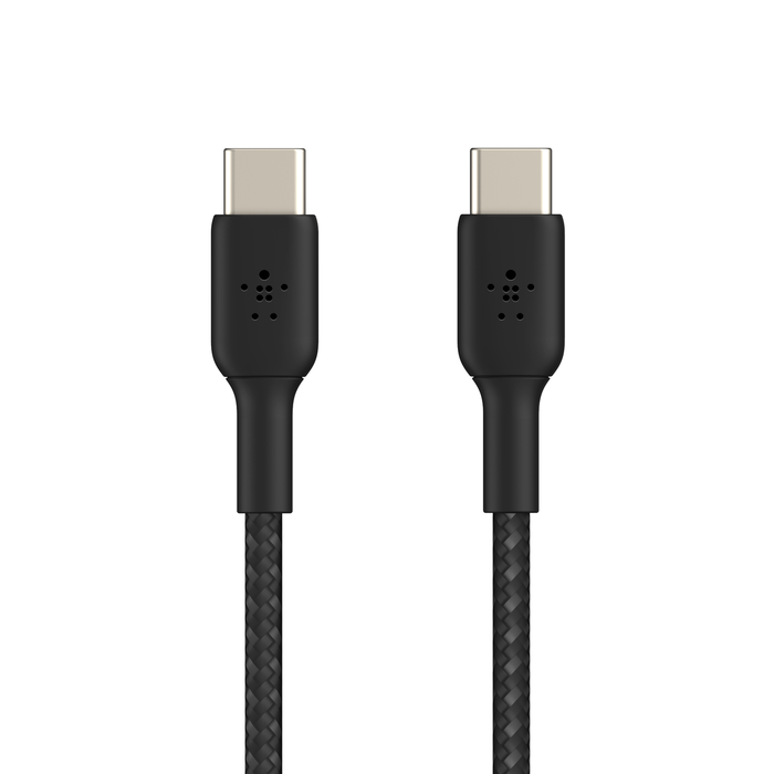 Belkin BoostCharge Braided USB-C to USB-C Cable 1M/3.3ft - كابل شحن يو اس بي سي الى يو اس بي سي بتقنية البوست شارجر وطول 1 متر من بيلكن