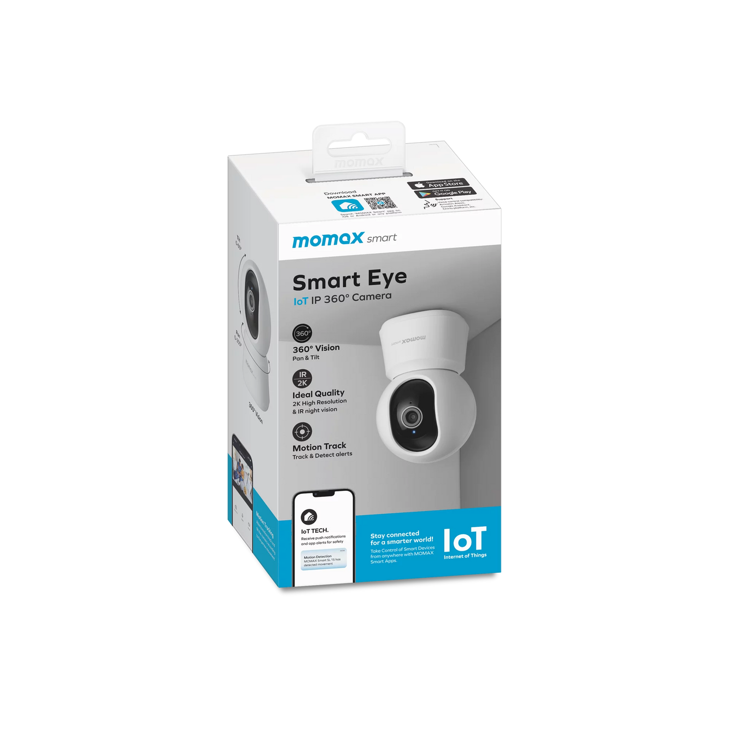 Momax Smart Eye 360° IoT IP Camera - كاميرا مراقبة ذكية موماكس سمارت اي بدوران 360 درجة