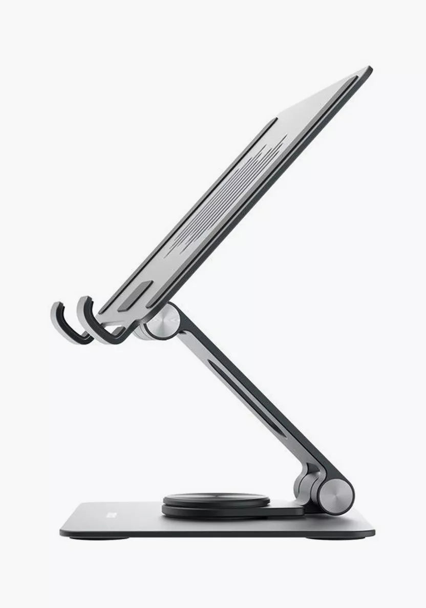 Momax Foldable Rotating Tablet Stand, Fits 10.5"–12.9" Tablets - حامل موماكس الدوار للاجهزة اللوحية, قابل للطي, متوافق مع تابلت 10.5 الى 12.9 بوصة
