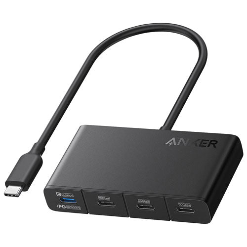 موزع يو اس بي سي انكر 4 في 1, يدعم نقل بيانات بسرعة 10Gbps, شحن PD حتى 100 واط | Anker USB-C Display Hub (4-in-1, 10Gbps)